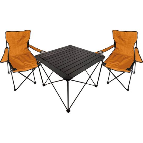 3tlg Campingmöbel Set Anglerstühle-MCM3001+2xMPO2468-Orange (1/5)