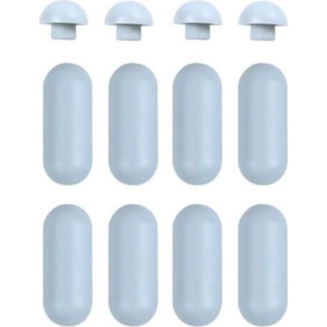 Amortisseur Universel WC,12 PCS Tampons pour abattant de WC,Tampon Universel pour Siège de Toilette Kit D'amortisseurs,Abattant WC Tampon de Remplacement de Toilette Pour la maison,le bureau etg
