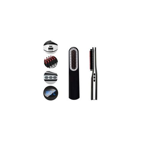 Lisseur de barbe rapide pour hommes, styler sans fil, lisseur multifonctionnel sans fil, rechargeable par USB, (1/5)