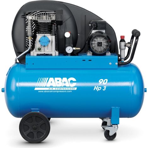 Abac - Compresseur à piston 3CV 400V Triphasé 10 bar 90L Direct - PRO A39B 90 CT3