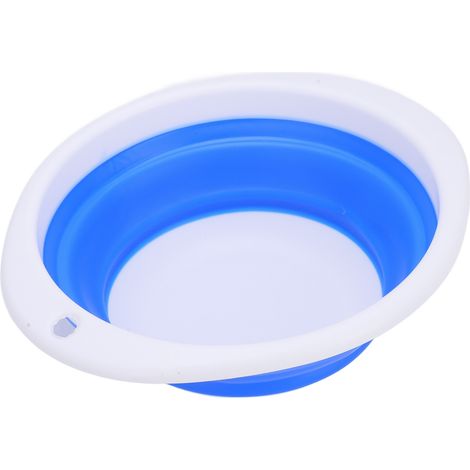 Seau pliable portable en plastique caoutchouc multifonction lavage légumes pour voyage 23x20x7 cm (1/5)