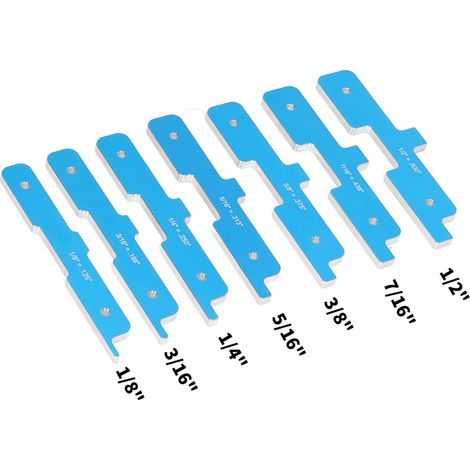 Barre de configuration de Table de routeur, bloc de configuration, Kit d'outils en alliage d'aluminium pour couper et fraiser 7 pièces (1/5)