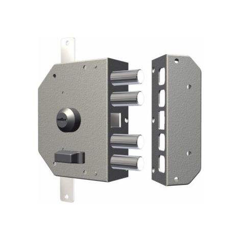 Cerradura Seguridad Sobreponer  130X164X32 3450Dori Dorado Entrada 60 Izquierda Cr