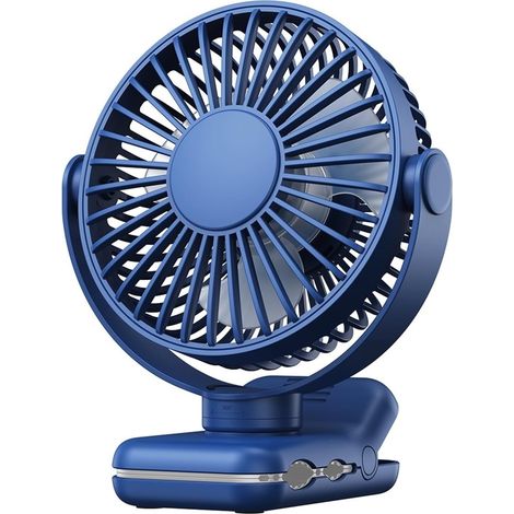 Ventilateur De Bureau Usb Petit Ventilateur De Bureau USB À Pince Portable, Avec 3 Vitesses, Fort Flux D'air, Rotation À 720 °, Ventilateurs De Bureau Ultra Silencieux For La Maison Et L'offi Facile à (1/5)