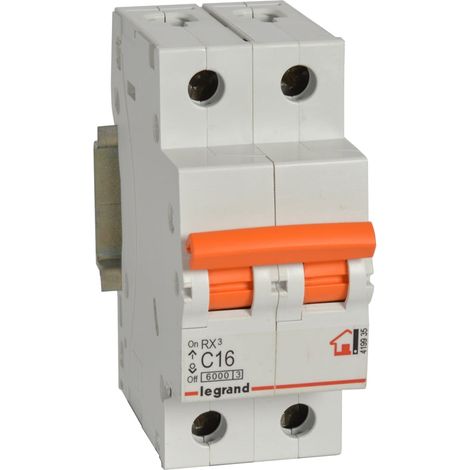 LEGRAND 419935  Magnetotérmico vivienda RX3 2P 6kA 16A (1/4)
