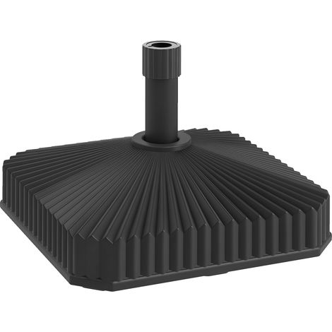 Outsunny Patio Parasol Base Umbrella Stand, Sand/Water Filled, Black (1/5)