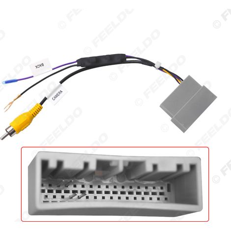Compatible avec le câble de conversion de caméra de recul Honda 32 broches avec réduction de tension pour l'installation de la caméra de recul d'origine.