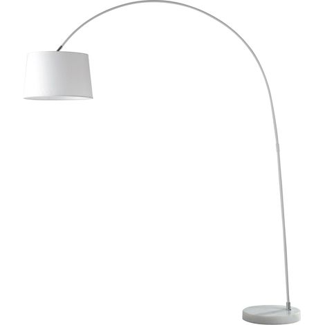 "Piantana curva DREAM in metallo bianco con base in marmo" (1/2)