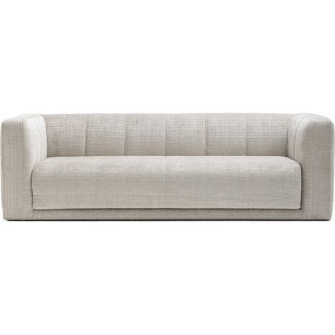 Canapé convertible 4 places en tissu chenille - Écru - Danae (1/5)