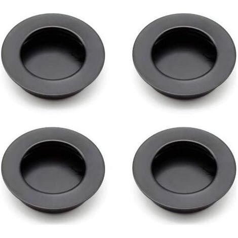 4 Pièces Poignées Rondes Encastrées, 40 mm Poignee de Portes Coulissantes en Acier Inoxydable 304 , Poignées Noir de Meuble peut être Utilisé pour Les Tiroirs, Armoires, Meubles sur Mesure (1/5)
