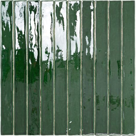 Carrelage Mur Ceramic Connection Green Brillante 5x50 cm