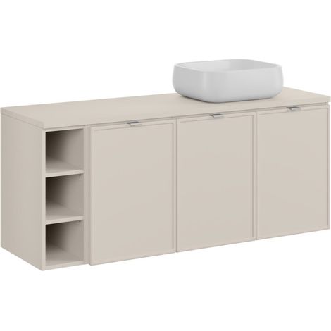 Meuble vasque à poser 140 cm + 2 éléments - Sublima Cashmere - Livraison gratuite