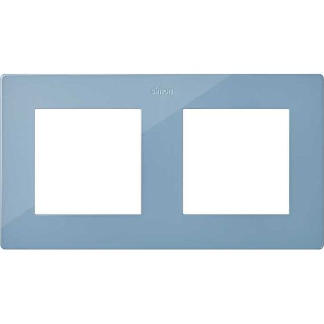 Plaque 2 postes bleu S rie 24 Harmonie SIMON