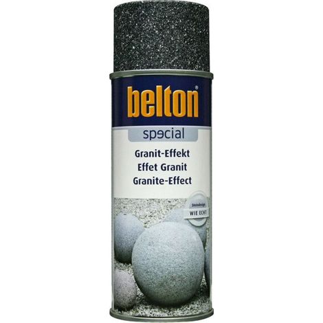 Peinture - BELTON - Effet granit - Noir - 400ml - Haut pouvoir couvrant