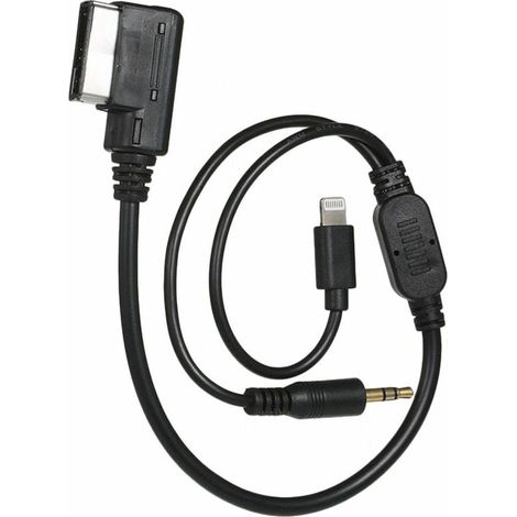 Adattatore interfaccia AUX da 3,5 mm con linea: compatibile con Audi, VW, MDI, AMI, MMI, iPad, iPhone 5, 6S. (1/5)