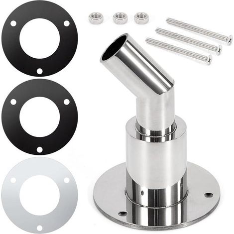 Raccord d'échappement de chauffage traversant en acier inoxydable de 24 mm, adapté aux chauffages de stationnement diesel marins et automobiles. (1/4)