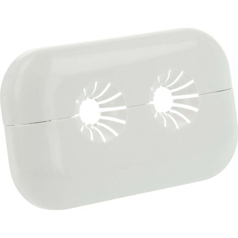 tecuro Universal Doppel-Scharnierrosette für Rohr Ø 10 mm bis Ø 16 mm, weiß, Kunststoff
