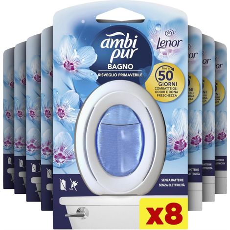 SET 8 AMBI PUR BAGNO PROFUMATORE PER AMBIENTI FRAGRANZA LENOR RISVEGLIO PRIMAVERILE TECNOLOGIA ELIMINA ODORI FINO A 50 GIORNI (1/5)