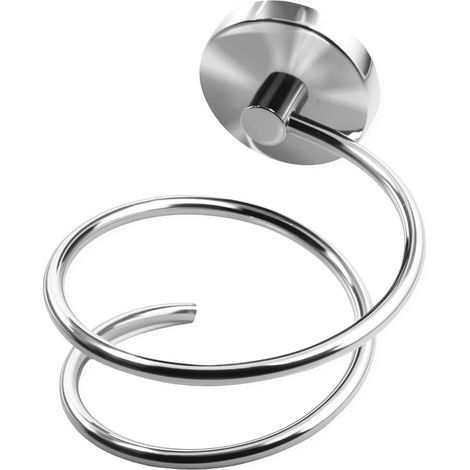 Wandmontierter Haartrocknerhalter, Haartrockneraufbewahrung/Ständer aus Edelstahl 304, Badezimmeraccessoires (1/5)
