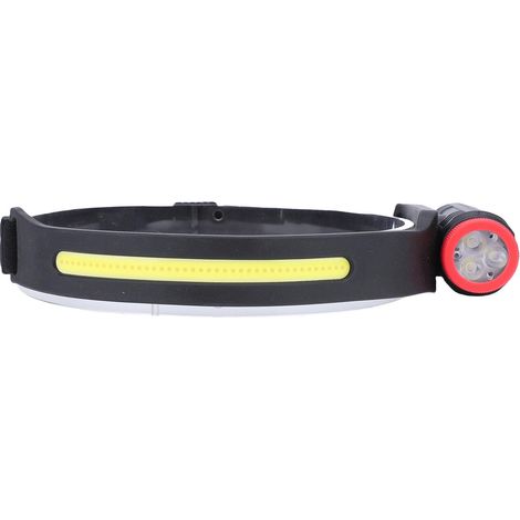 Wiederaufladbare LED-Stirnlampe mit COB-Sensor, hoher Helligkeit, einstellbar, 5 Geschwindigkeiten, 150° breiter Abstrahlwinkel, für Camping, Laufen und Angeln [Energieklasse A]
