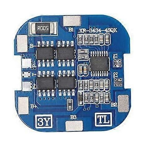 Carte de charge pour batterie lithium-ion 18650 (BMS 4S 10A 14,8V) pour balayeuse solaire, avec protection intégrée. (1/4)