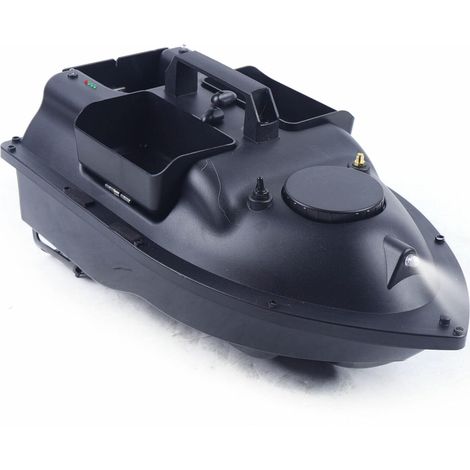 Bateau amorceur appât de pêche fourrage Baitboat sans Fil Poissons Télécommandé d'appât Double Moteur - pour pêche de Nuit, pêche à la Carpe Bateau d'appât de Pêche avec (50 25 17 cm) (1/5)