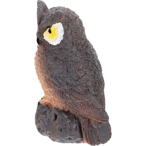 Figurine miniature de hibou, décoration de bureau, style paysage miniature, en résine, 1 pièce. (1/5)