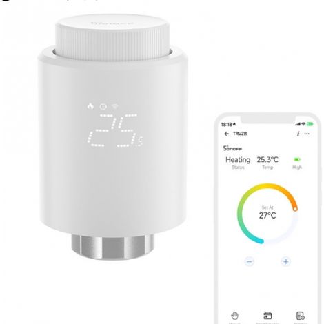 ZigBee 3.0 Vanne Thermostatique Radiateur, Thermostatique Connectée et Intelligente, Détection de Fenêtre, Contrôle Vocal, Compatible avec Alexa/Home Assistant, Requiert Le Hub Zigbee (1Pack) (1/5)