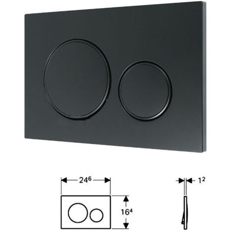 BUNTHAUS Panneau Caché Jblsigma20 Noir Anneau Noir Bouton De Remplissage De Toilette
