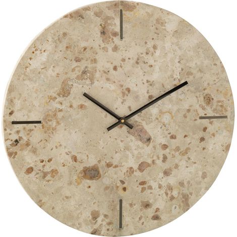 Horloge Murale en Marbre "Eula" 41cm Beige (1/3)