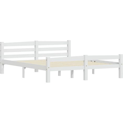 Estructura de cama sin colchón madera de pino blanco 160x200 cm vidaXL (1/5)