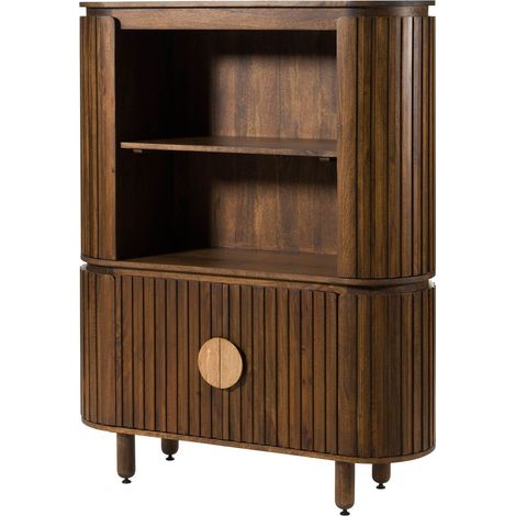Credenza Mango marrone oliato 120x40x150 cm montato parzialmente KYOTO 115 (1/4)