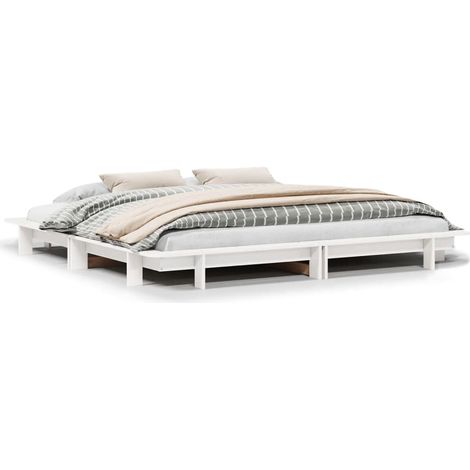 Maison Exclusive - Letto senza Materasso Bianco 160x200 cm Legno Massello di Pino