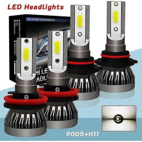 Kit d'ampoules LED H7 pour phares de voiture, étanche, feux de croisement et de route, lumière blanche. - AquaForge (1/2)
