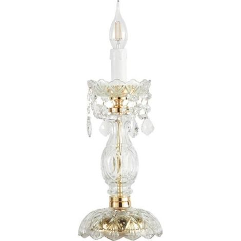 Lampada da tavolo OPERA 15x35 cm in vetro lavorato a mano Oro (1/2)