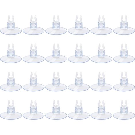 Ventouse Aquarium - 5 mm x 25 mm - Pour Fixation Tubes Pompe À Air - Transparente - Pour Aquarium En Verre - Lot De 100 Pièces