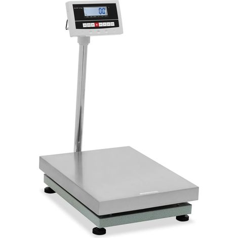 Balanza de plataforma profesional industrial pesa-paquetes 300 kg / 0,01 kg 45 x 60 cm kg/lb acero inoxidable 140008360 (1/5)