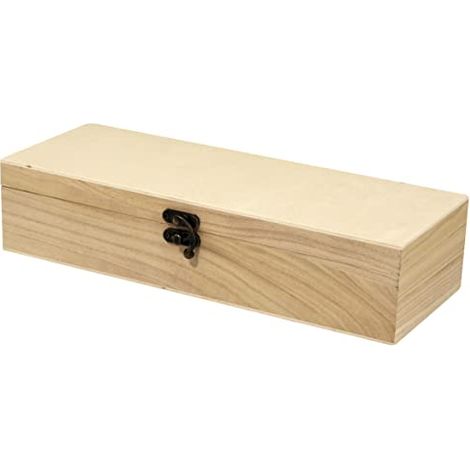 Rayher Scatola in Legno Quadrato, 1 Set di 4 Scatole Impilabili, 32 x 12 x 7 cm e 3 x 10 x 10 x 6 cm, Beige, Misto, FSC Mix Credit (1/3)