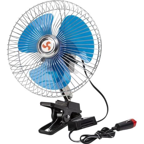 HpLive Ventilateur de voiture 12 V/24 V, 2 vitesses, rotatif avec (1/5)