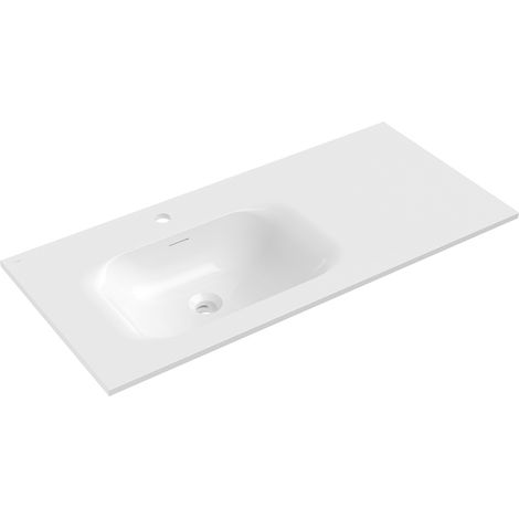 Mexen Vela lavabo incassato a sinistra 101 x 46,5 cm, bianco lucido - 25231000L (1/3)