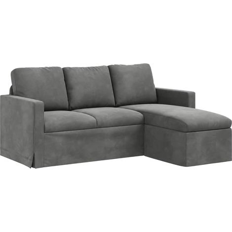 Sofa Dunkelgrau 178 x 134 x 80 cm Samt vidaXL