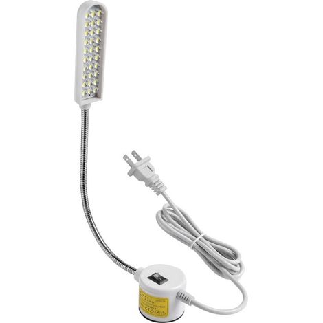 Lampe Led - Col De Cygne Flexible 360° - Base Magnétique - Pour Machine À Coudre Bureau Et Étude - 1 Pièce (1/5)