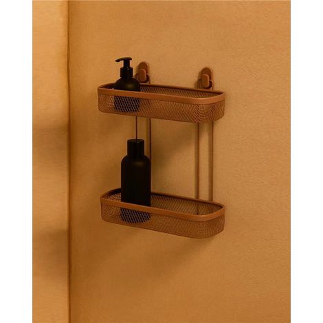 Exagonshop Griglia vasca doccia 2 ripiani mocha Taki