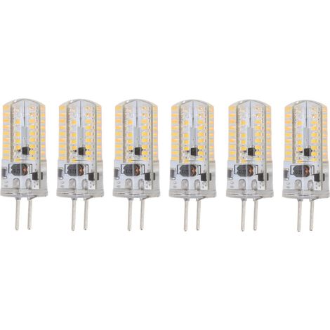 Confezione da 6 lampadine GY6.35 da 5W – AC12V – bianco caldo 2700-3000K / bianco freddo 6000-6500K – 500LM – 72 LED – ufficio / casa – modello n. 1