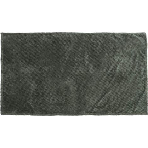 Couverture de lit en fibre de polyester douce et froissée pour climatisation, canapé, chambre à coucher, literie, vert militaire (120 x 200 cm) (1/5)