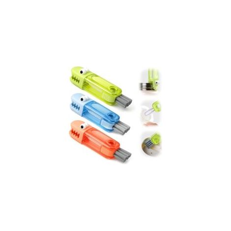 Set di 3 spazzole multifunzione 3 in 1 per la pulizia di coperchi di tazze, guarnizioni in silicone, bottiglie d'acqua e tubi, ideale per la pulizia di fessure in cucina - Crezuo