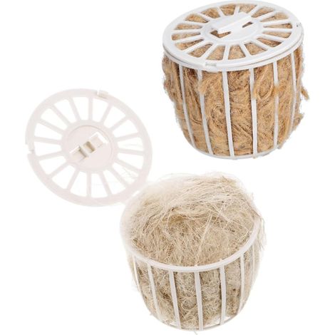 Matériaux Lot de 2 de Nidification pour Oiseaux en Jute et Coton Naturel Doux et Confortable Facile à Nettoyer et Remplacer Plusieurs Styles pour Cages à Oiseaux et Jardins (1/5)