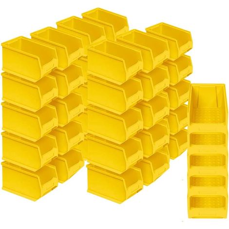 BRB Lot de 40 boîtes de présentation « Profi » LB 5 - Dimensions : 175 x 100 x 75 mm - Capacité : 0,85 l - Jaune