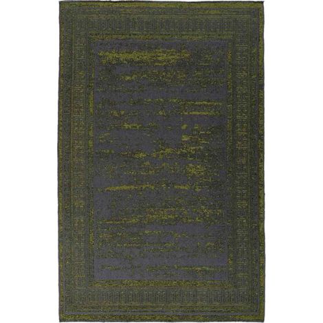 Tapis Tissé à Poils Plats Rétro "Kalevi" Vert 80 x 150 cm (1/5)