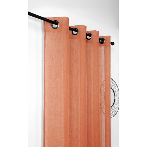 Voilage aspect givré 145x240cm "Freeze" - 145x240cm - Terre cuite (1/2)